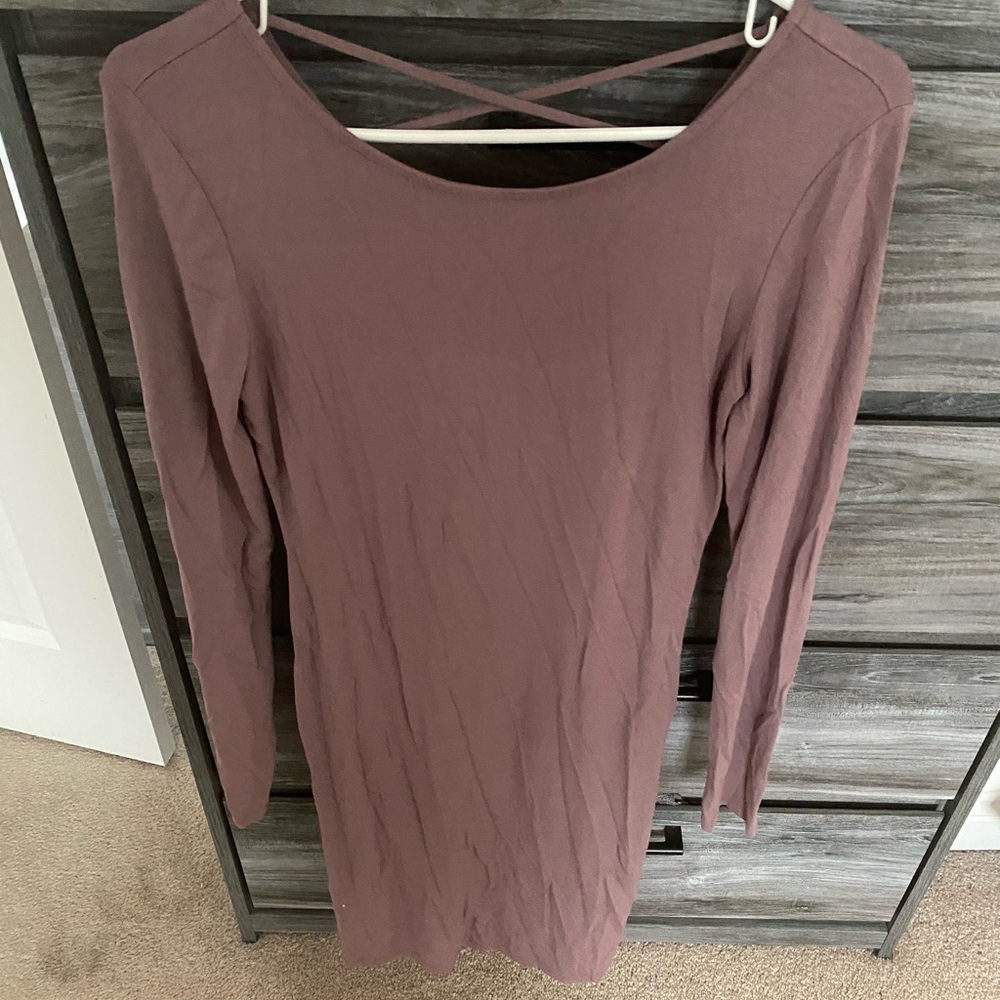 Mauve long sleeve bodycon Sz medium